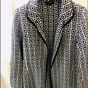 Juliana Collezione navy and white jacket.  Size S